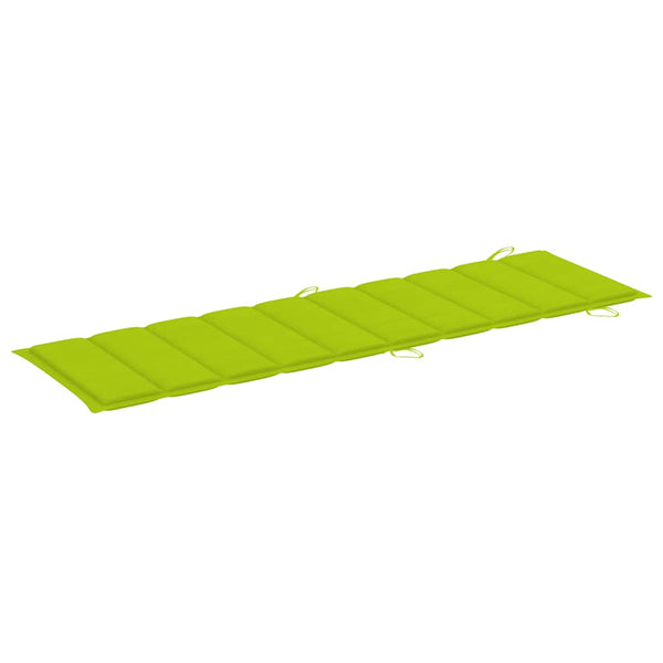 vidaXL Sun Lounger with Cushion Solid Acacia Wood
