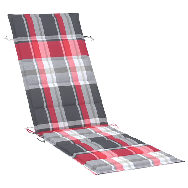 vidaXL Sun Lounger with Cushion Solid Acacia Wood