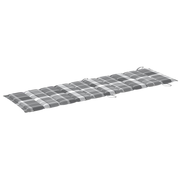 vidaXL Sun Lounger with Cushion Solid Acacia Wood