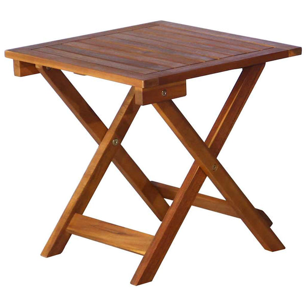 vidaXL Sun Lounger with Table and Cushion Solid Acacia Wood