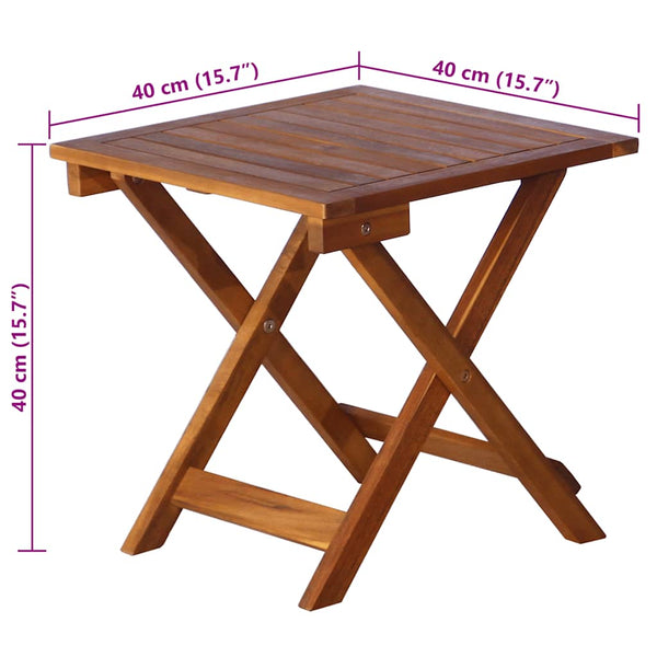 vidaXL Sun Lounger with Table and Cushion Solid Acacia Wood