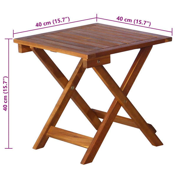 vidaXL Sun Lounger with Table and Cushion Solid Acacia Wood