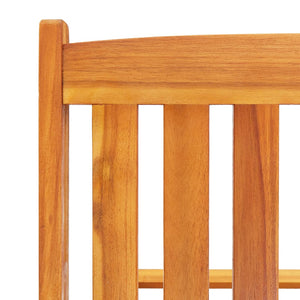 vidaXL Sun Lounger with Cushion Solid Acacia Wood