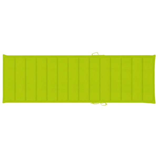 vidaXL Sun Lounger with Cushion Solid Acacia Wood