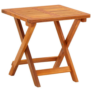 vidaXL Sun Lounger with Table and Cushion Solid Acacia Wood