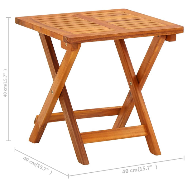 vidaXL Sun Lounger with Table and Cushion Solid Acacia Wood