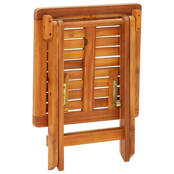 vidaXL Sun Lounger with Table and Cushion Solid Acacia Wood