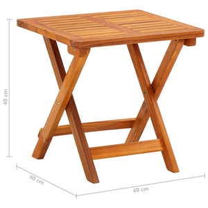 vidaXL Sun Lounger with Table and Cushion Solid Acacia Wood