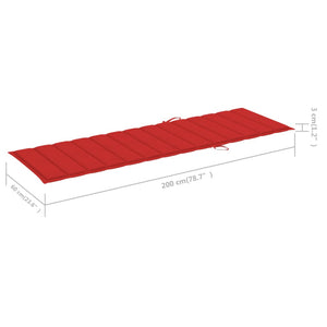 vidaXL Garden Sun Lounger with Cushion Bamboo