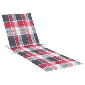 vidaXL Garden Sun Lounger with Cushion Bamboo