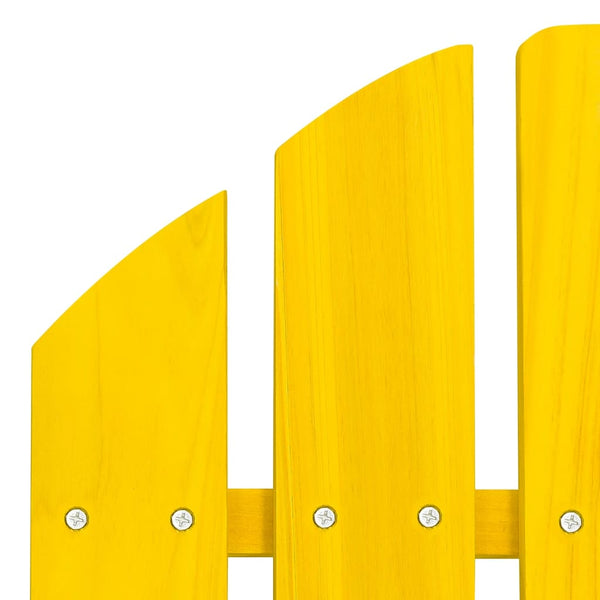 vidaXL Adirondack Garden Chair with Ottoman Solid Fir Wood Yellow