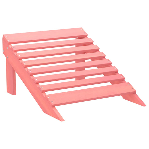 vidaXL Adirondack Garden Chair with Ottoman Solid Fir Wood Pink