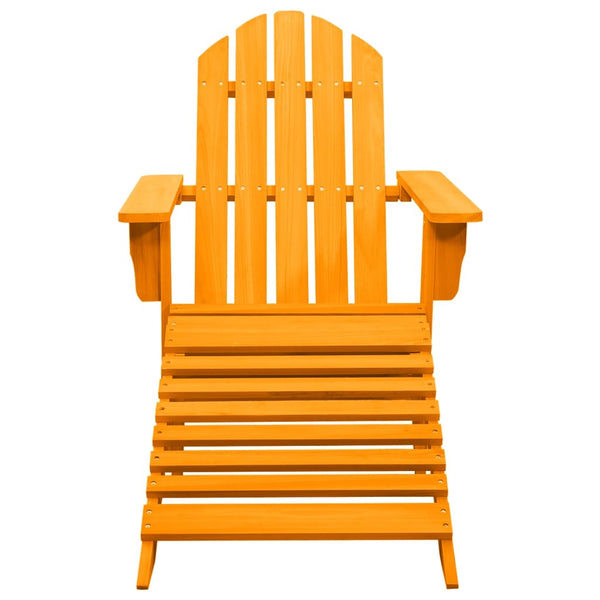 vidaXL Adirondack Garden Chair with Footrest Solid Fir Wood Orange