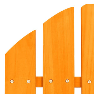 vidaXL Adirondack Garden Chair with Footrest Solid Fir Wood Orange