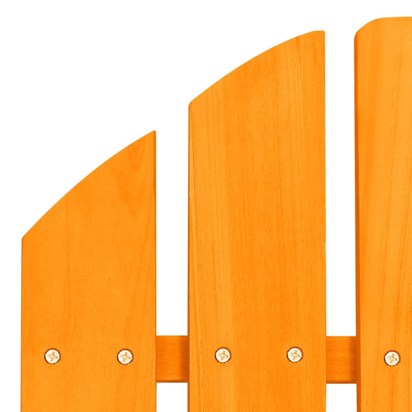 vidaXL Adirondack Garden Chair with Footrest Solid Fir Wood Orange