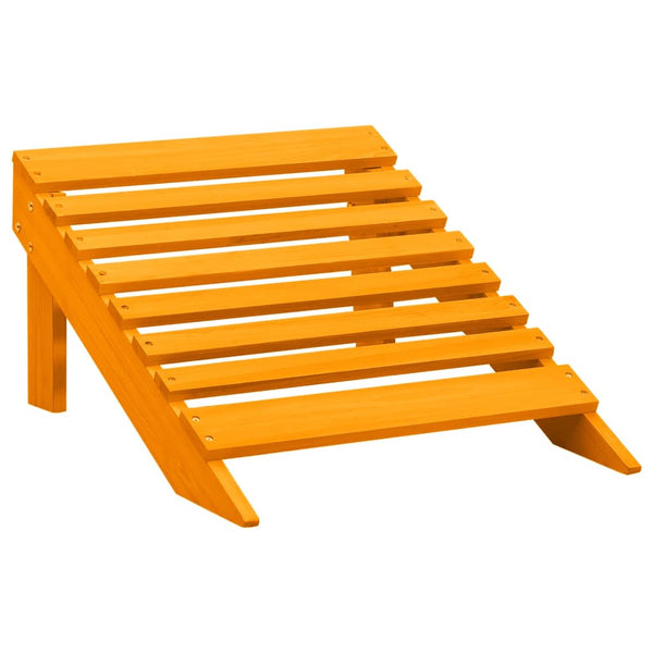 vidaXL Adirondack Garden Chair with Footrest Solid Fir Wood Orange