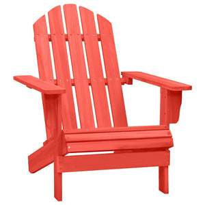 vidaXL Adirondack Garden Chair Solid Fir Wood Red