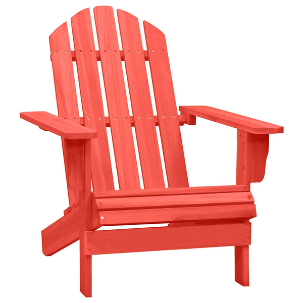 vidaXL Adirondack Garden Chair Solid Fir Wood Red