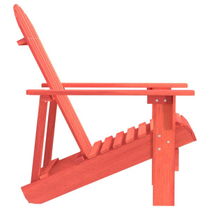vidaXL Adirondack Garden Chair Solid Fir Wood Red