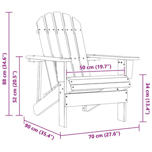 vidaXL Adirondack Garden Chair Solid Fir Wood Blue