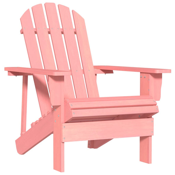 vidaXL Adirondack Garden Chair Solid Fir Wood Pink