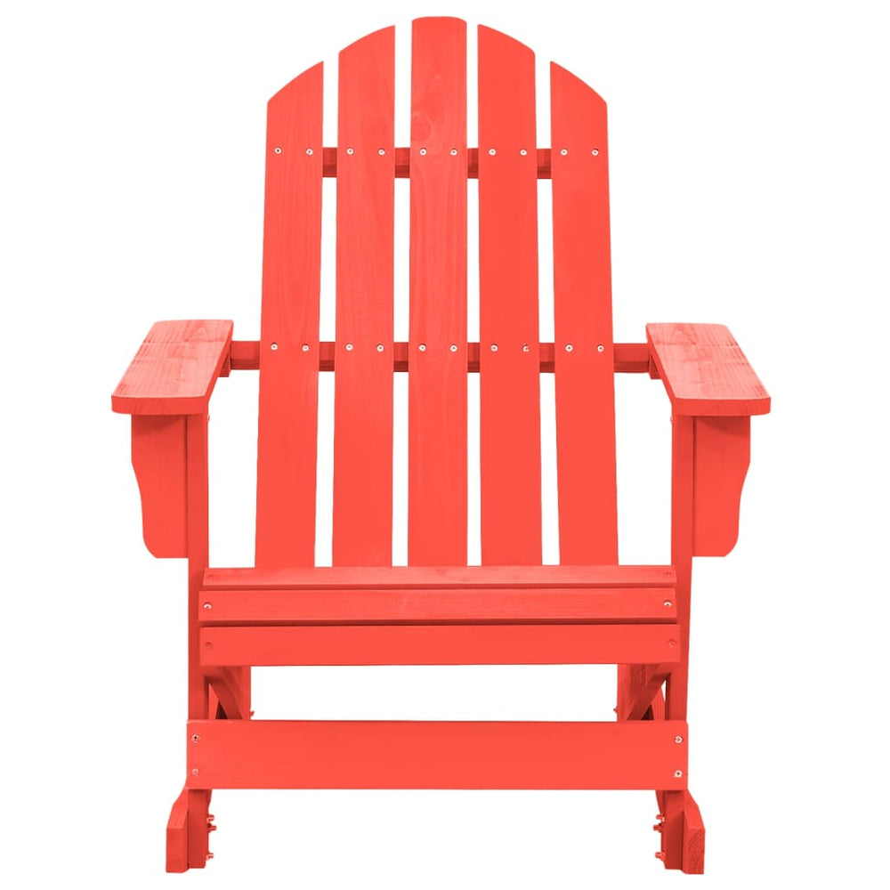 vidaXL Adirondack Rocking Chair Solid Fir Wood Red