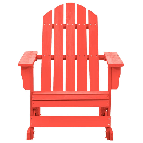 vidaXL Adirondack Rocking Chair Solid Fir Wood Red