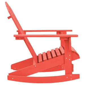 vidaXL Adirondack Rocking Chair Solid Fir Wood Red