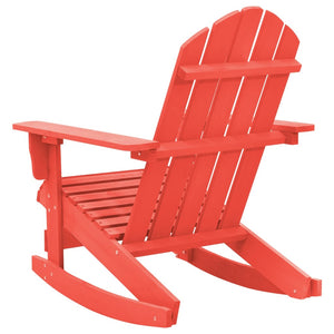 vidaXL Adirondack Rocking Chair Solid Fir Wood Red
