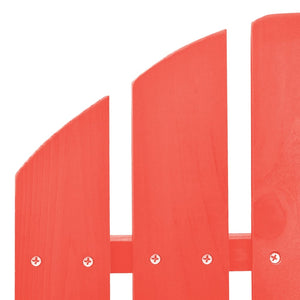 vidaXL Adirondack Rocking Chair Solid Fir Wood Red