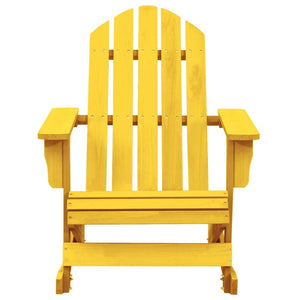 vidaXL Adirondack Rocking Chair Solid Fir Wood Yellow