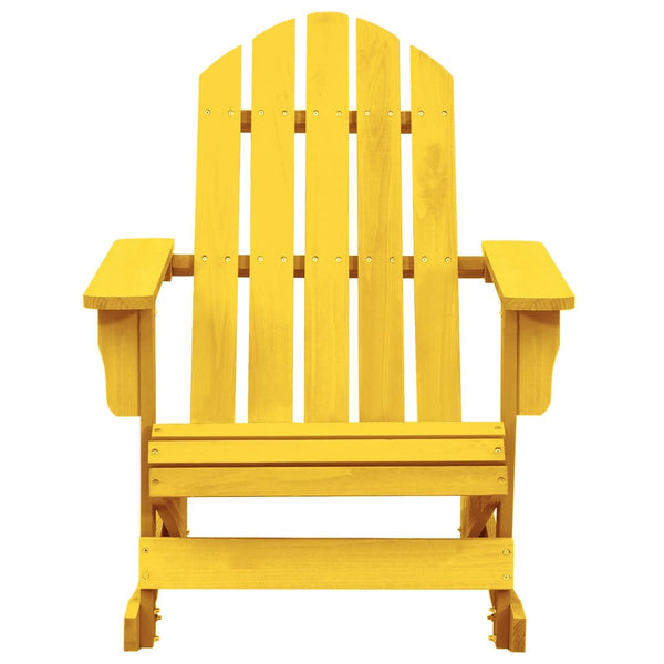 vidaXL Adirondack Rocking Chair Solid Fir Wood Yellow