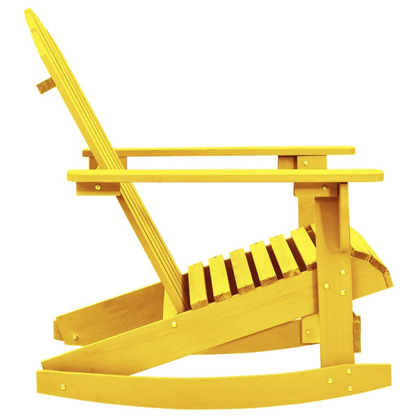 vidaXL Adirondack Rocking Chair Solid Fir Wood Yellow