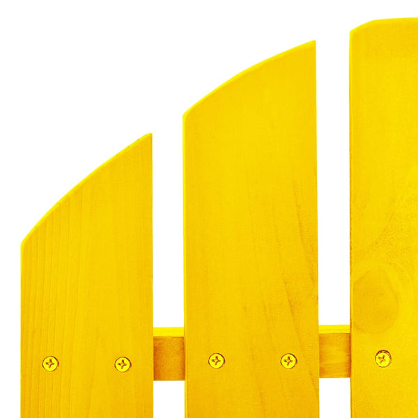 vidaXL Adirondack Rocking Chair Solid Fir Wood Yellow