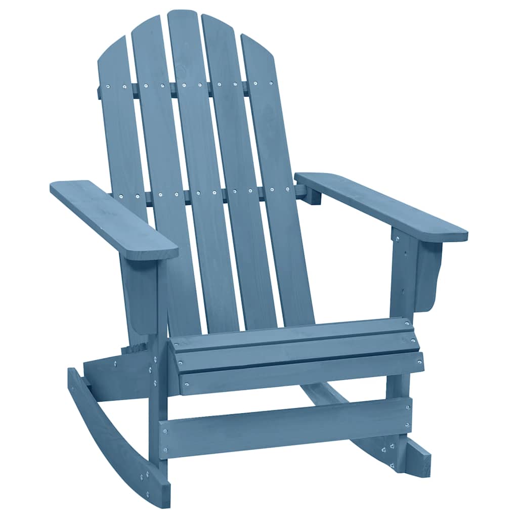 vidaXL Adirondack Rocking Chair Solid Fir Wood Blue