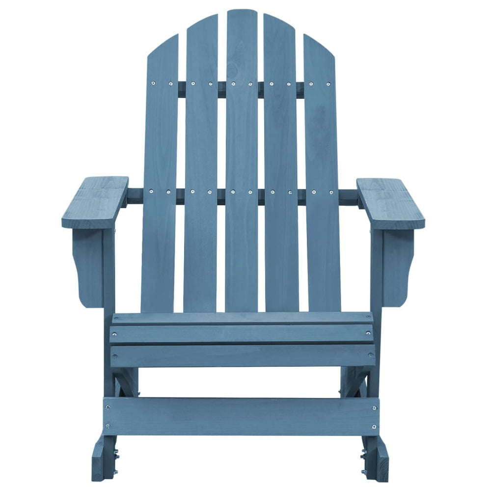 vidaXL Adirondack Rocking Chair Solid Fir Wood Blue
