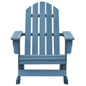 vidaXL Adirondack Rocking Chair Solid Fir Wood Blue
