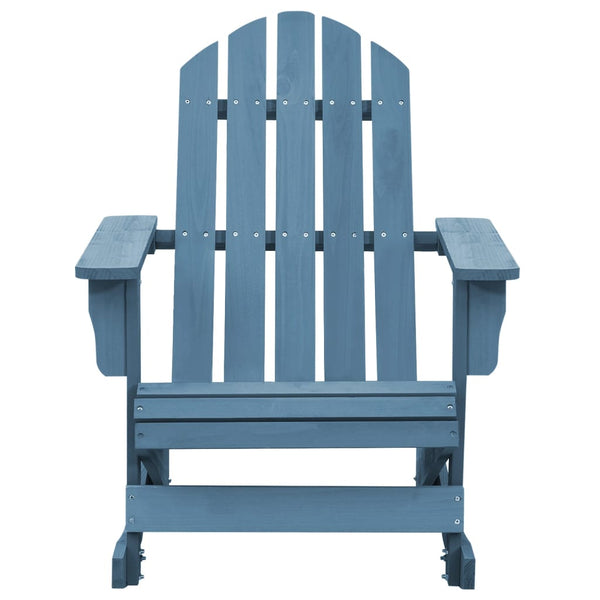 vidaXL Adirondack Rocking Chair Solid Fir Wood Blue