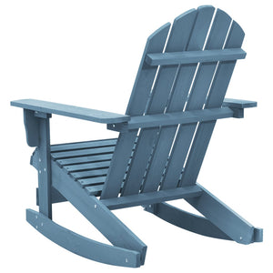 vidaXL Adirondack Rocking Chair Solid Fir Wood Blue
