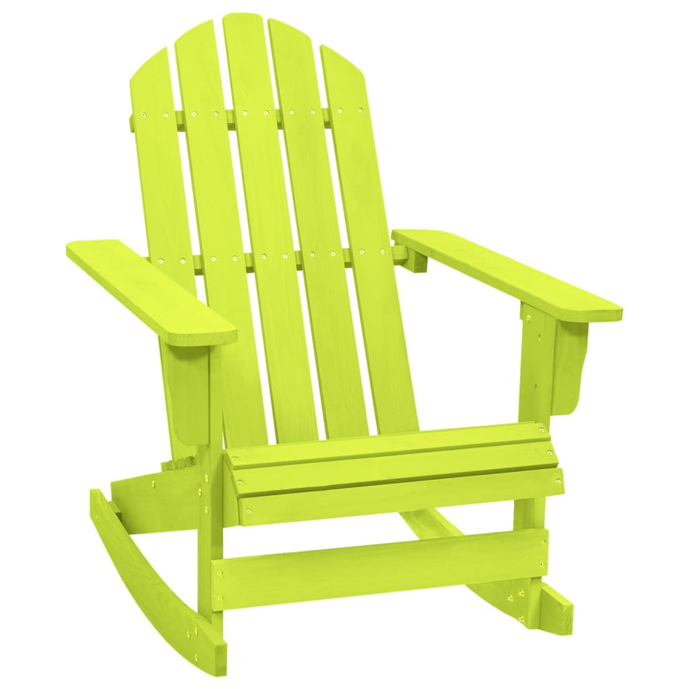 vidaXL Adirondack Rocking Chair Solid Fir Wood Green