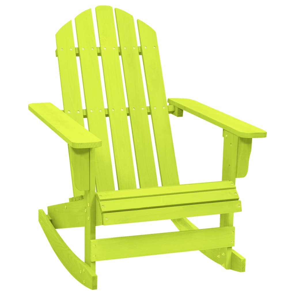 vidaXL Adirondack Rocking Chair Solid Fir Wood Green