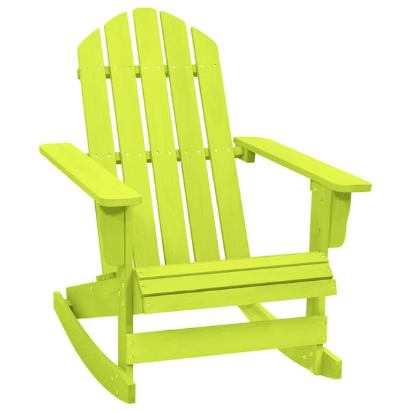 vidaXL Adirondack Rocking Chair Solid Fir Wood Green