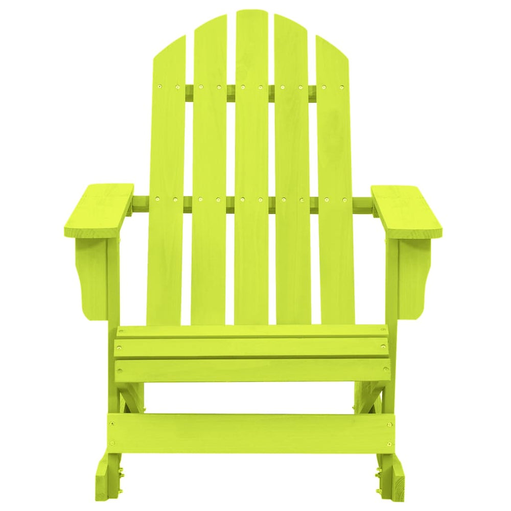 vidaXL Adirondack Rocking Chair Solid Fir Wood Green