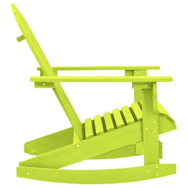 vidaXL Adirondack Rocking Chair Solid Fir Wood Green