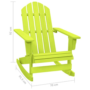 vidaXL Adirondack Rocking Chair Solid Fir Wood Green