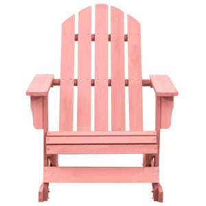 vidaXL Adirondack Rocking Chair Solid Fir Wood Pink