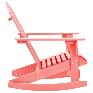 vidaXL Adirondack Rocking Chair Solid Fir Wood Pink
