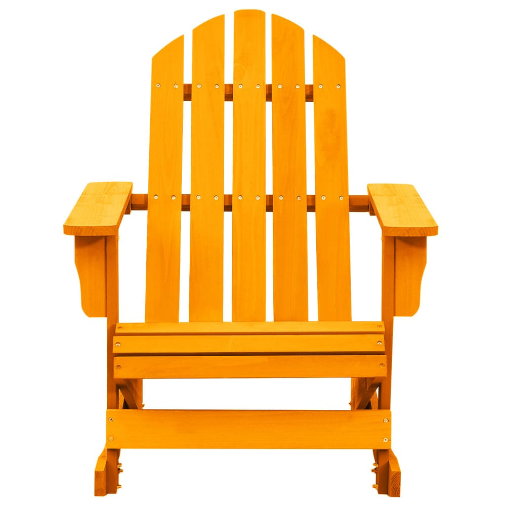 vidaXL Adirondack Rocking Chair Solid Fir Wood Orange