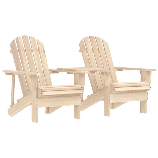 vidaXL Adirondack Garden Chairs with Table Solid Fir Wood