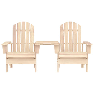 vidaXL Adirondack Garden Chairs with Table Solid Fir Wood